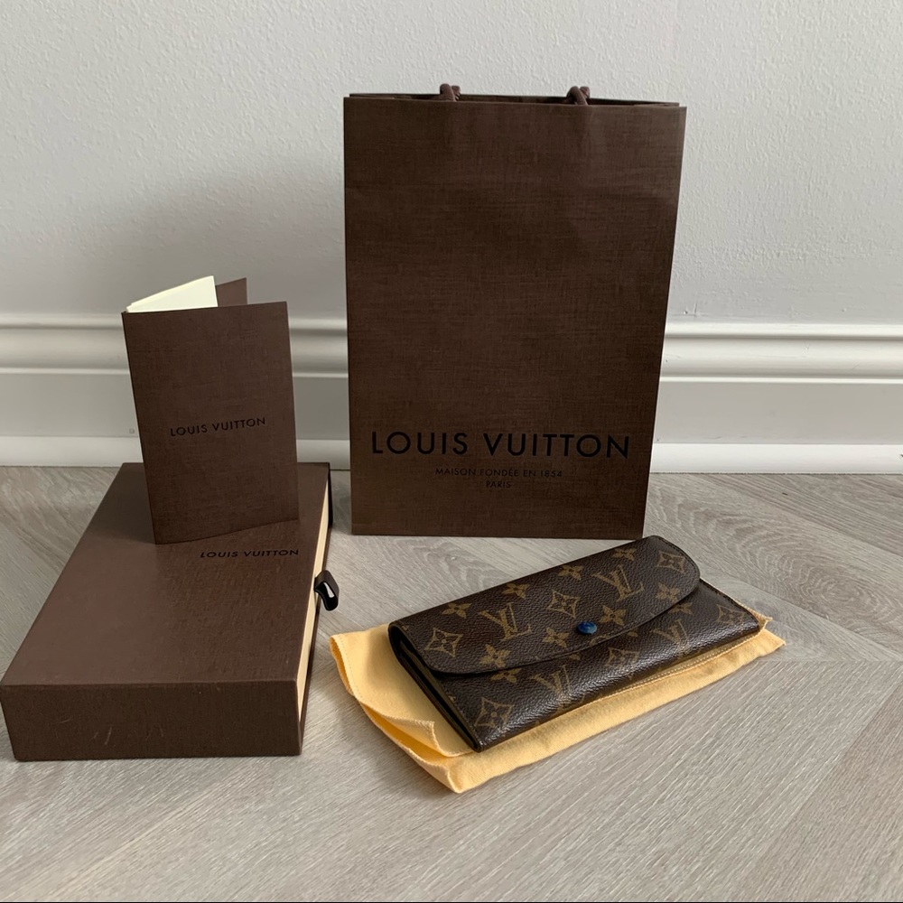 Louis Vuitton Monogram Canvas Emilie Wallet Blue